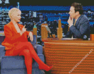 Evangeline Lilly With Jimmy Fallon Diamond Painting