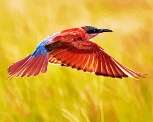 Flying Southern Carmine Bee Eater Diamond Painting