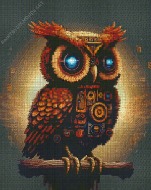Mechanical Owl Diamond Painting