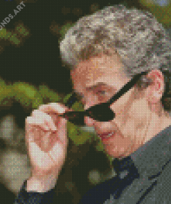 Peter Capaldi With Glasses Diamond Painting