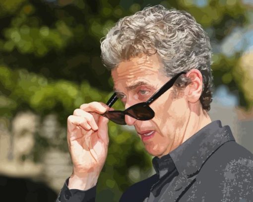 Peter Capaldi With Glasses Diamond Painting