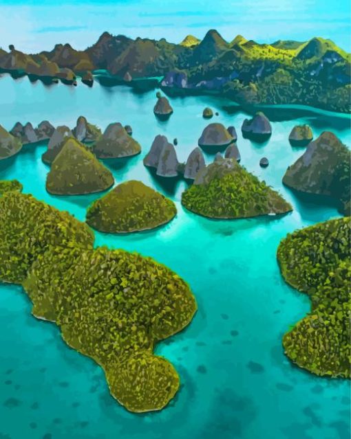 Raja Ampat Islands Landscape Diamond Painting