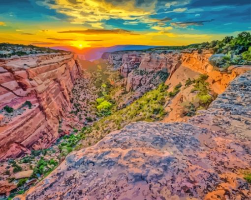 Sunrise Over Colorado National Monument Diamond Painting