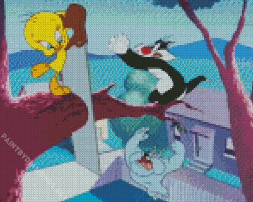 Tweety And Sylvester Diamond Painting
