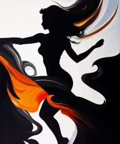 Dancing Woman Silhouette Diamond Painting