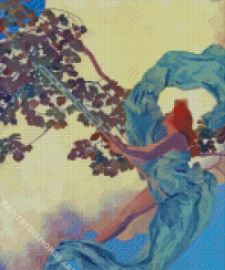 Girl On A Swing By Maxfield Parrish Diamond Painting
