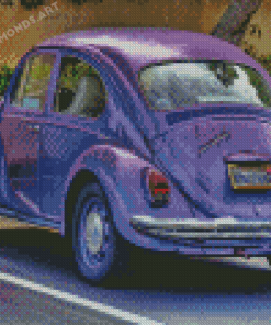 Purple Beetle Volkswagen Diamond Painting