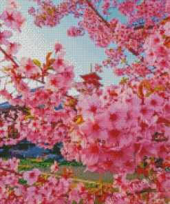 Cherry Blossoms Japanese Flowers Diamond Paintings