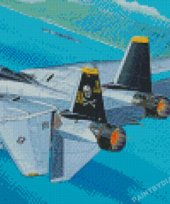 F14 Plane Illustration Diamond Painting