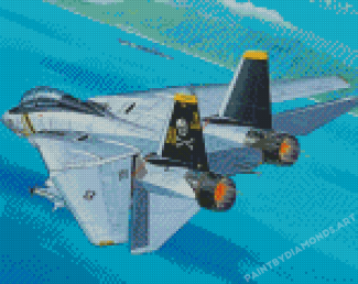 F14 Plane Illustration Diamond Painting
