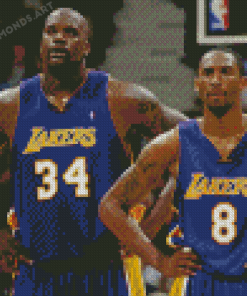 Lakers Shaquille O Neal And Kobe Bryant Diamond Painting