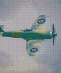 Spitfire Plane Diamond Painting