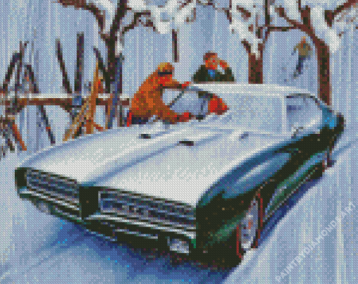 Pontiac In Snow Diamond Painting