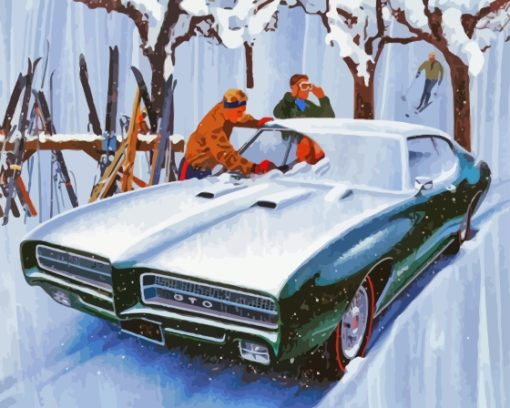 Pontiac In Snow Diamond Painting