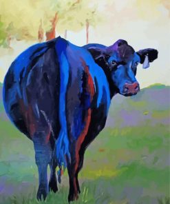 Black Cow Diamond Painting