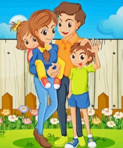 Cartoon Family Diamond Painting