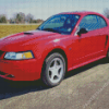 Red Ford Mustang Diamond Painting