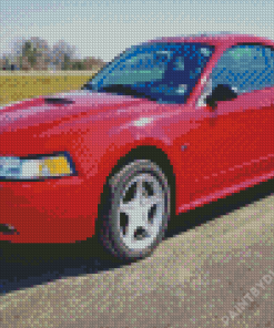 Red Ford Mustang Diamond Painting