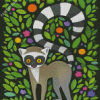Ring Tailed Lemur Animal Diamond Painting