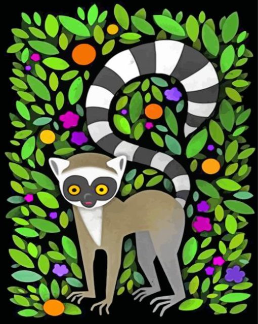 Ring Tailed Lemur Animal Diamond Painting