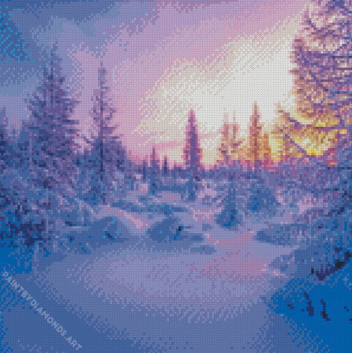 Snowy Winter Scenery Diamond Painting