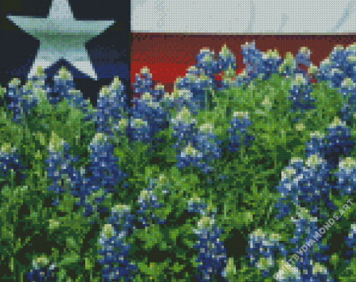 Texas Bluebonnets Flowers Diamond Painting