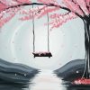 Tree Swing Blossoms Diamond Painting