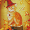 Witch Cat Autumn Diamond Painting