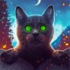 Black Magical Cat Diamond Painting