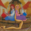 Belle And Rapunzel Diamond Painting