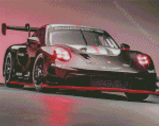 Black Porsche Motorsport Diamond Painting