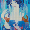 Blue Woman Diamond Painting