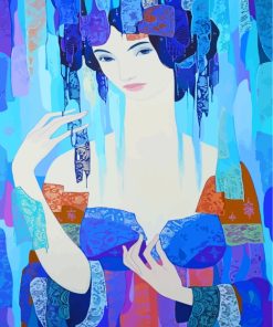 Blue Woman Diamond Painting