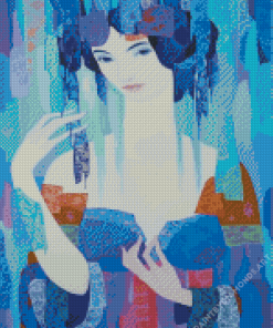 Blue Woman Diamond Painting