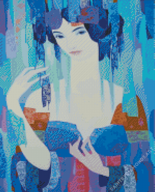 Blue Woman Diamond Painting