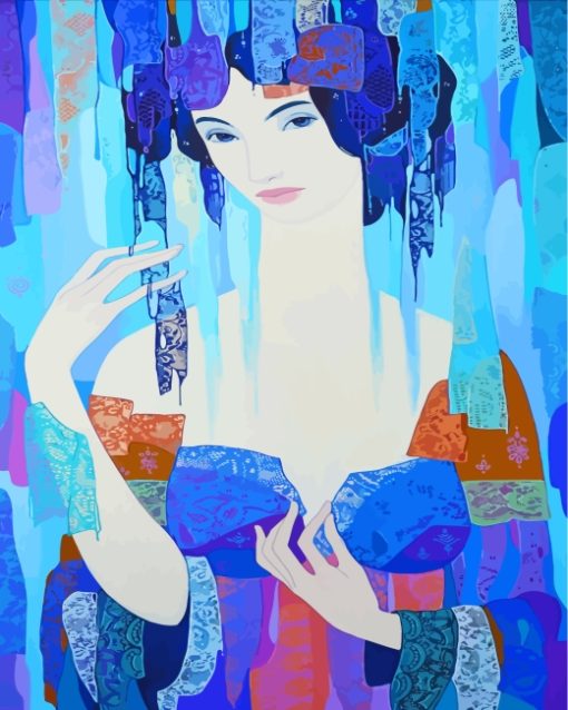 Blue Woman Diamond Painting