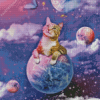 Butterfly Cat Space Diamond Painting