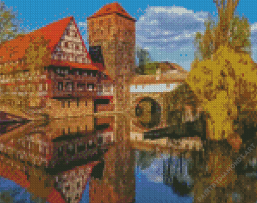Nuremberg Canal Diamond Painting