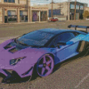 Purple Lambrghini Diamond Painting