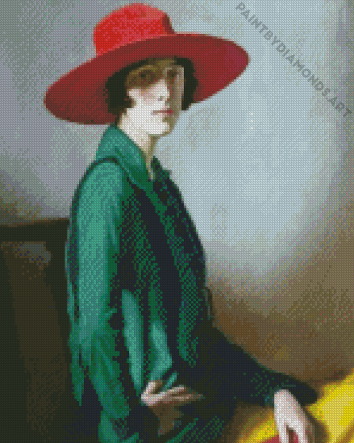 Red Hat Lady Diamond Painting