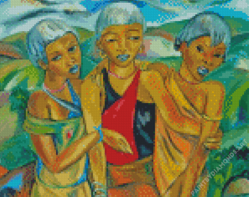 Three Swazi Girls Diamond Painting