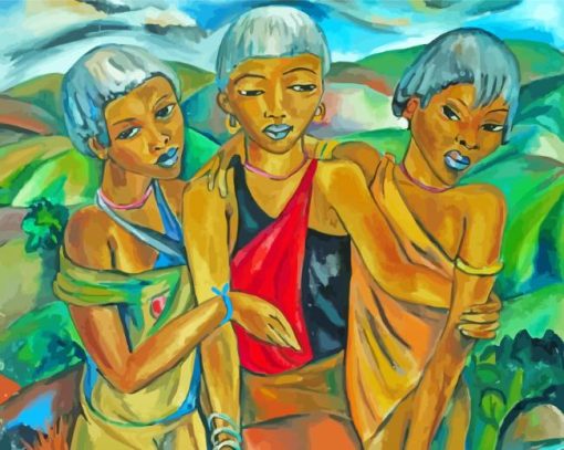 Three Swazi Girls Diamond Painting