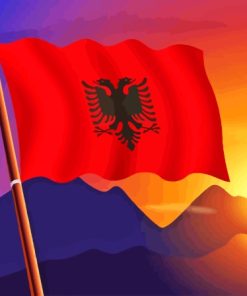 Albanian Flag Diamond Painting