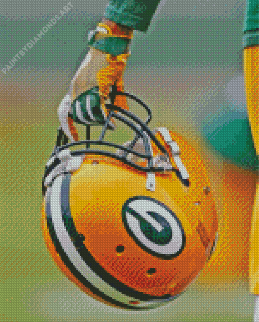 Green Bay Packers Helmet Diamond Painting