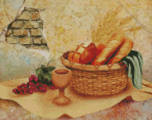 Breads And Grape Diamond Painting