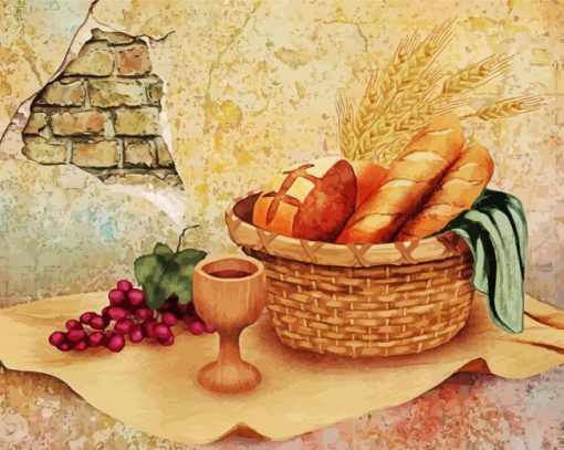 Breads And Grape Diamond Painting