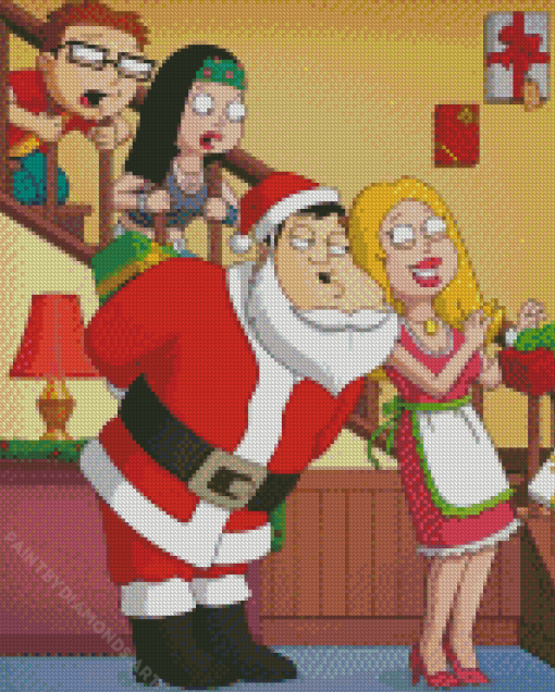 Christmas American Dad Diamond Painting