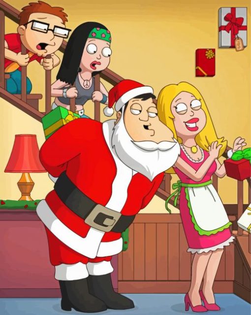 Christmas American Dad Diamond Painting