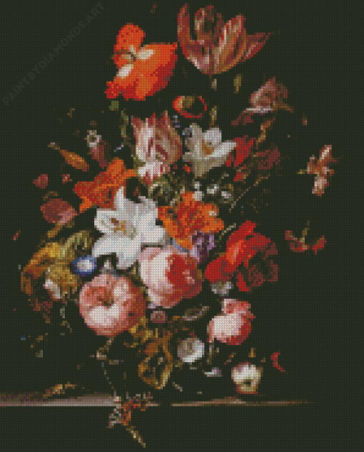 Flowers In A Glass Diamond Painting