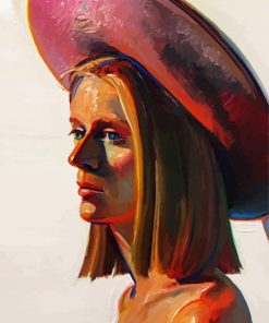 Girl With Hat Diamond Painting
